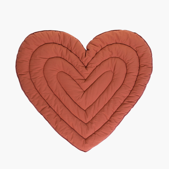 Liste de Naissance Steinier I Tapis de Jeu Coeur Terracotta