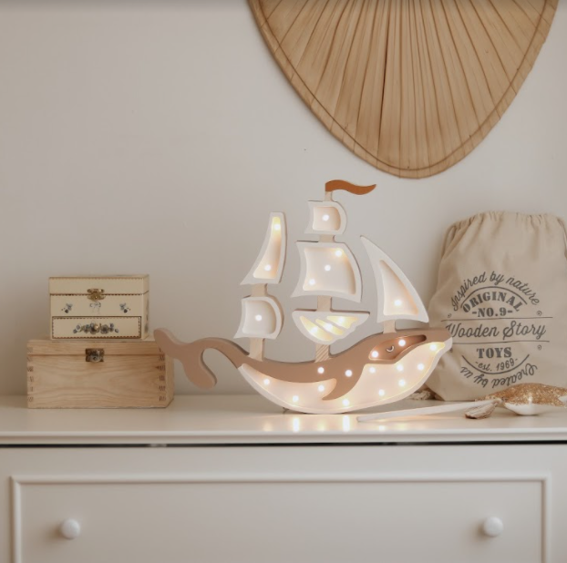 Pirate Ship Brown Lamp