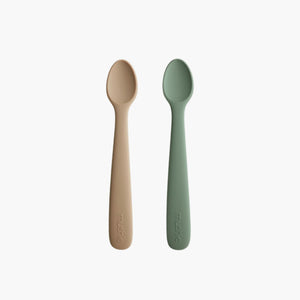 2 Silicone Spoons Dried Thyme / Natural