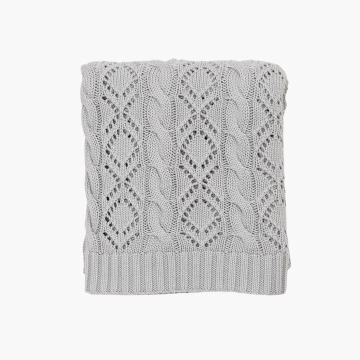 Couverture Tricot Grey