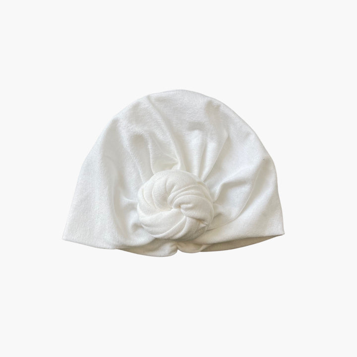 White Flower Knot Turban